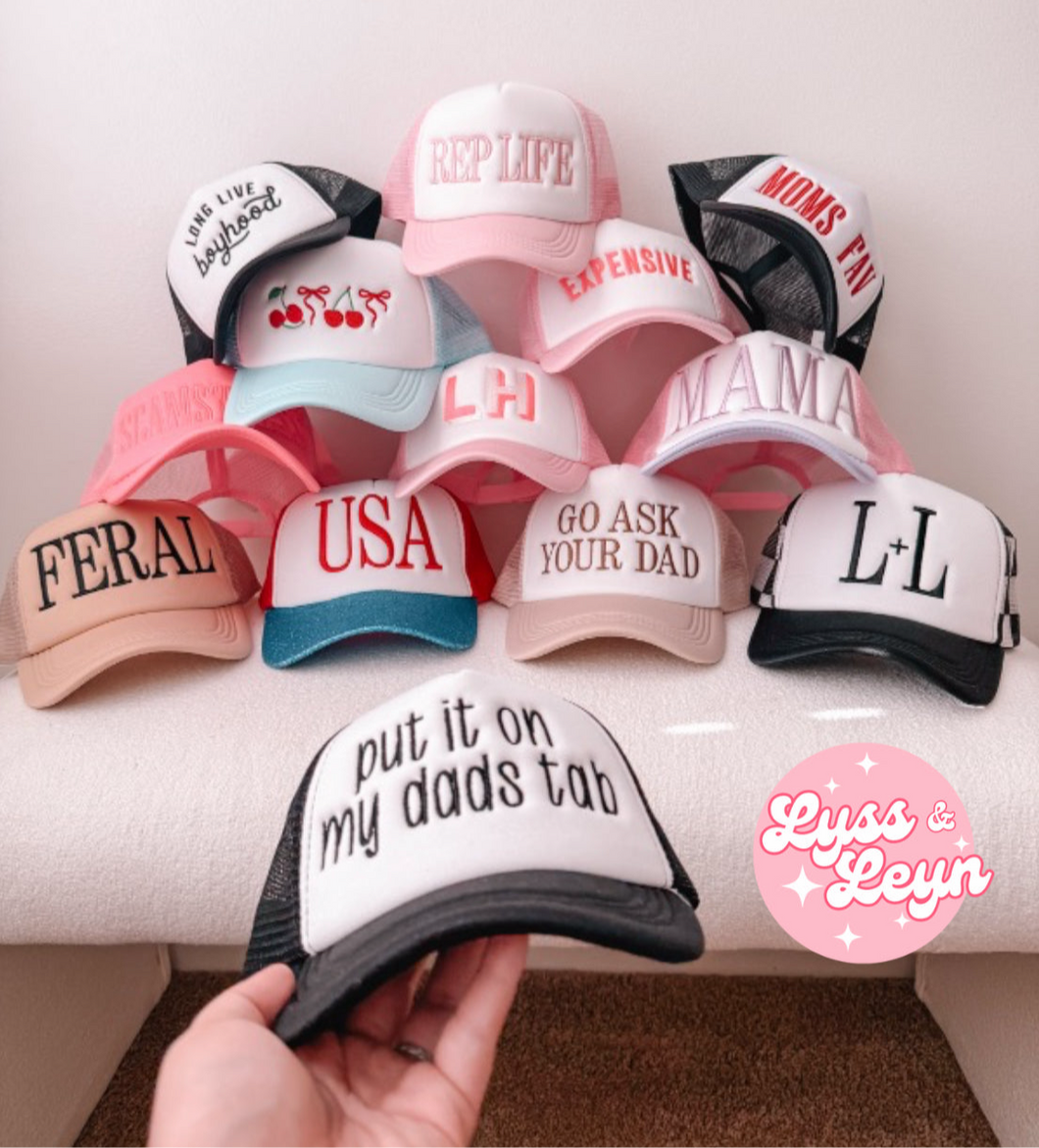 Adult custom trucker hat