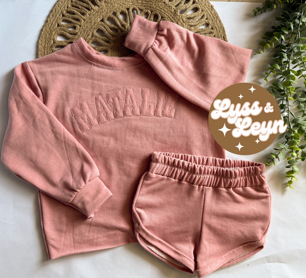 Mauve Embroidered lounge sets