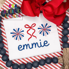 Load image into Gallery viewer, Fireworks + name embroidery
