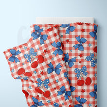 Load image into Gallery viewer, Cherries on plaid
