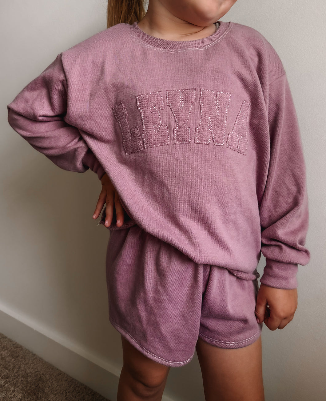 Purple Embroidered lounge sets